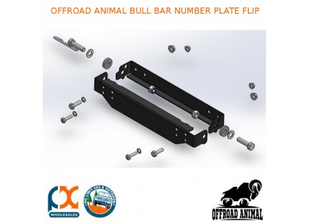 Offroad Animal Bull Bar Number Plate Flip